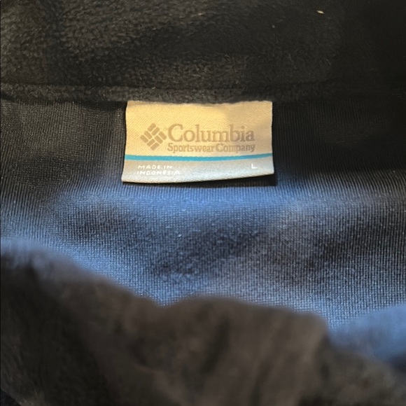 NEW Men’s Columbia Navy Blue Fleece Pullover Size L - Picture 2 of 6